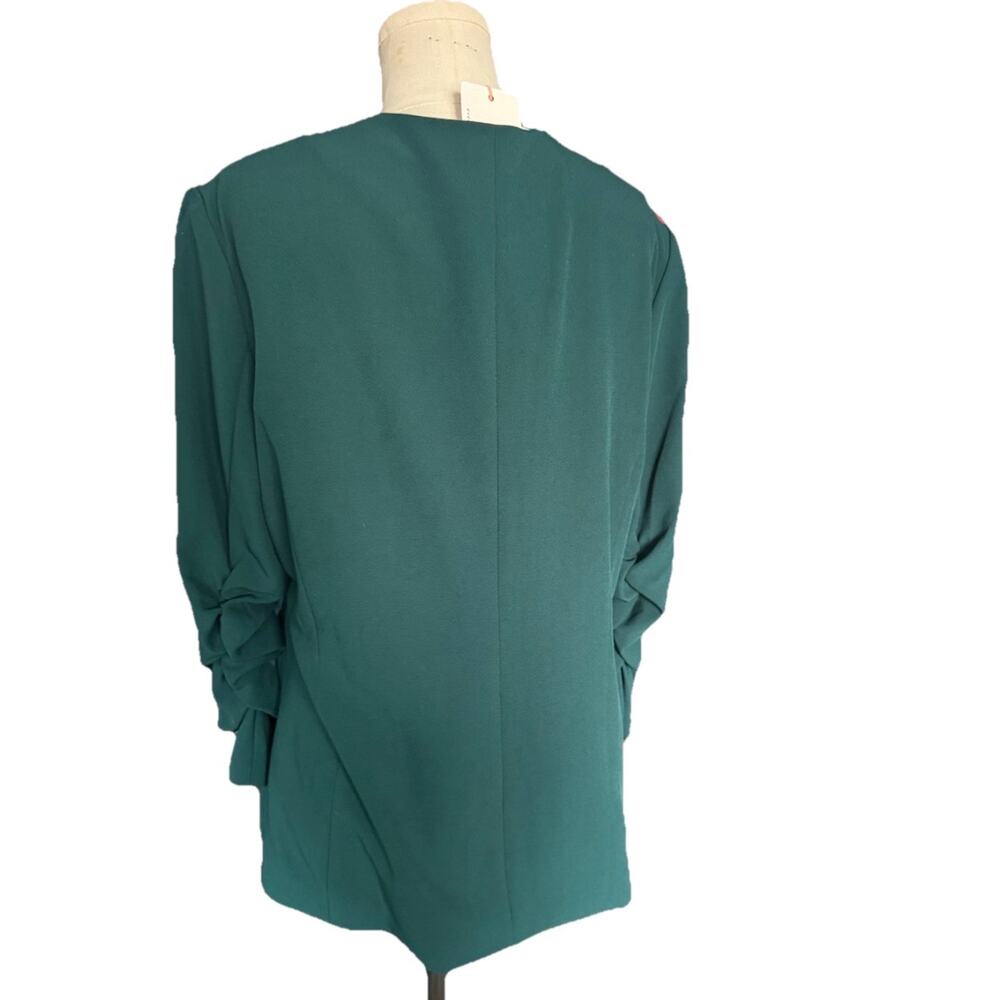 Skies Are Blue Blazer with Relaxed Fit and Forest green Animal Print Lining xl - Picture 4 of 5